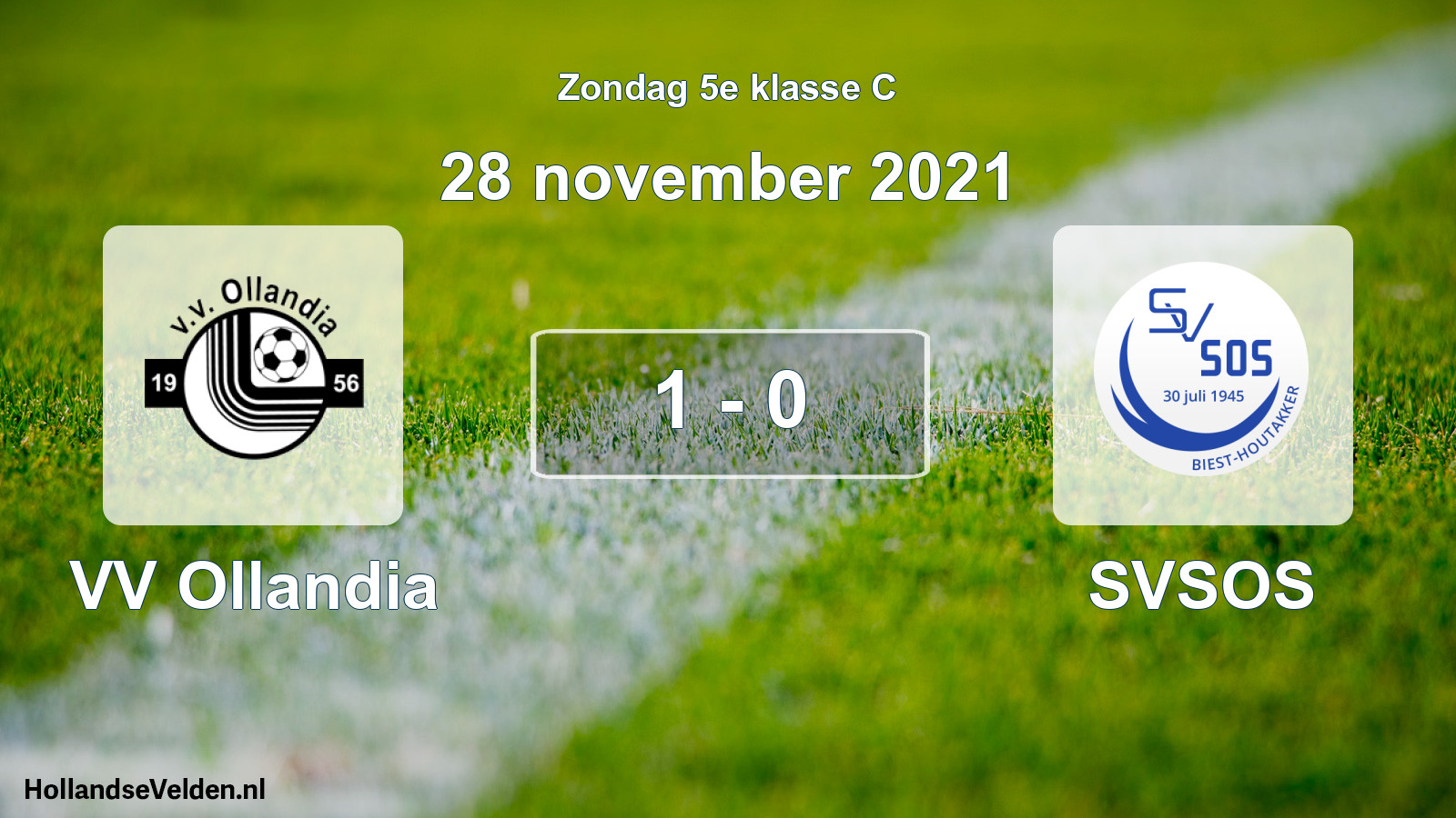 Total number of matches played: VV Ollandia - SVSOS 1 - 0 (28 November 2021)