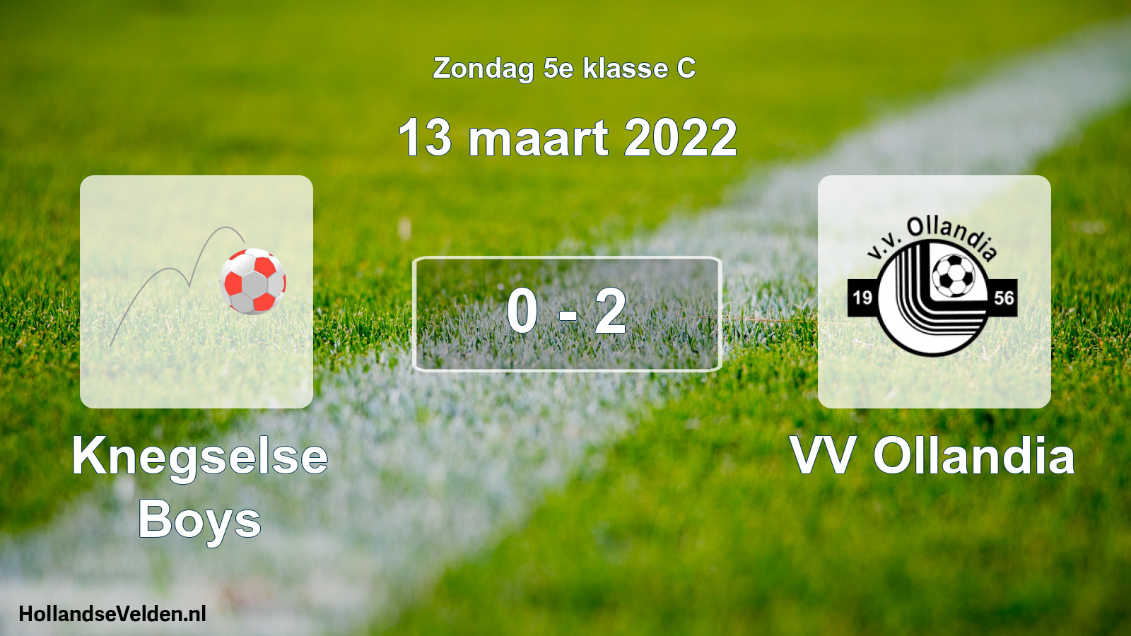 Total number of matches played: Knegselse Boys - VV Ollandia 0 - 2 (13 March 2022)