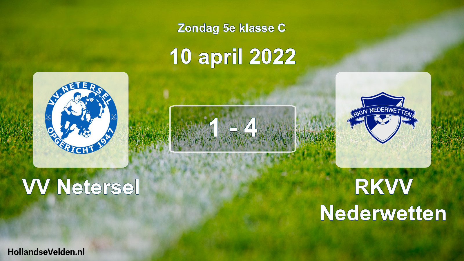 Total number of matches played: VV Netersel - RKVV Nederwetten 1 - 4 (10 April 2022)