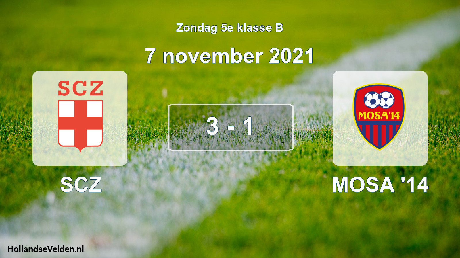 Total number of matches played: SCZ - MOSA '14 3 - 1 (7 November 2021)