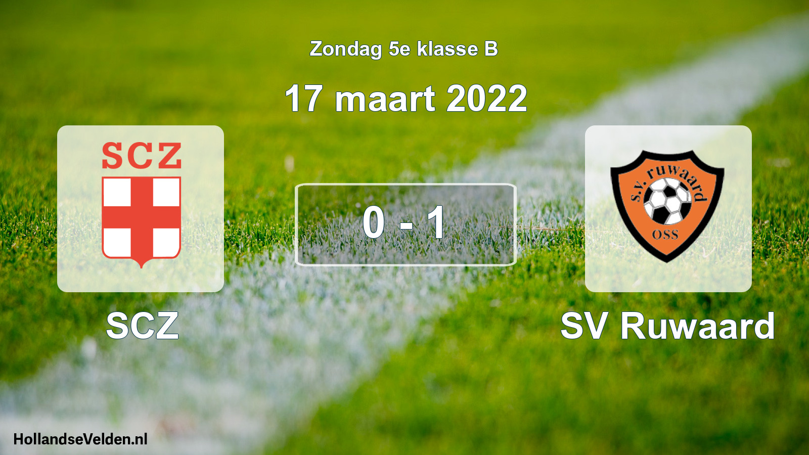 Total number of matches played: SCZ - SV Ruwaard 0 - 1 (17 March 2022)