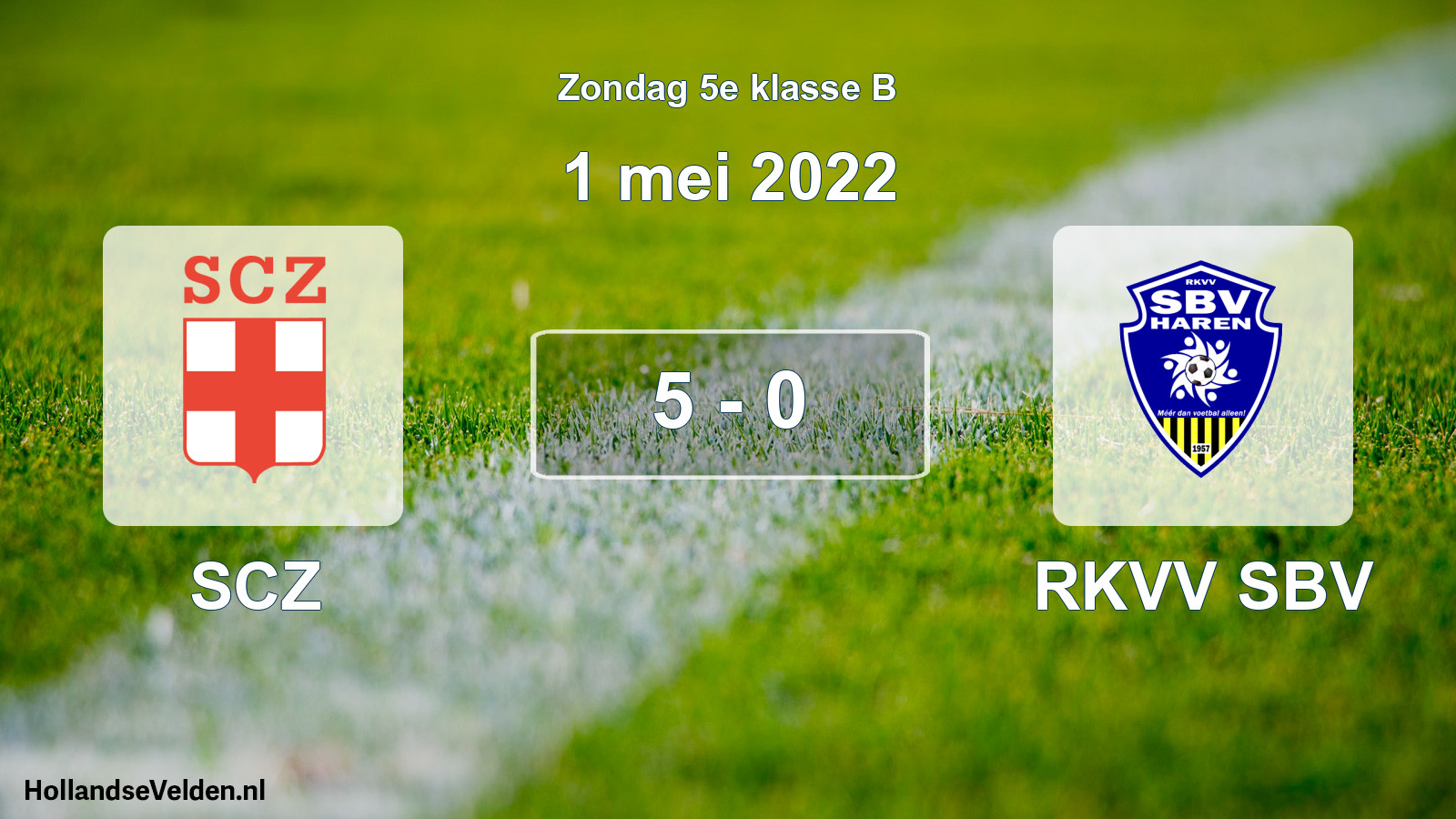 Total number of matches played: SCZ - RKVV SBV 5 - 0 (1 May 2022)