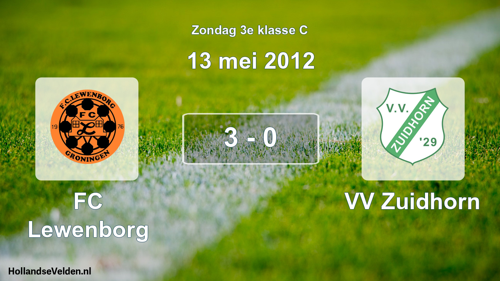 Total number of matches played: FC Lewenborg - VV Zuidhorn 3 - 0 (13 May 2012)