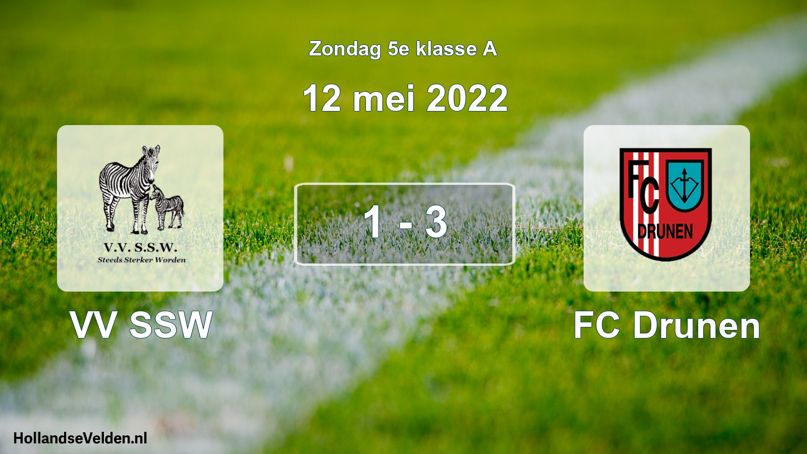 Total number of matches played: VV SSW - FC Drunen 1 - 3 (12 May 2022)