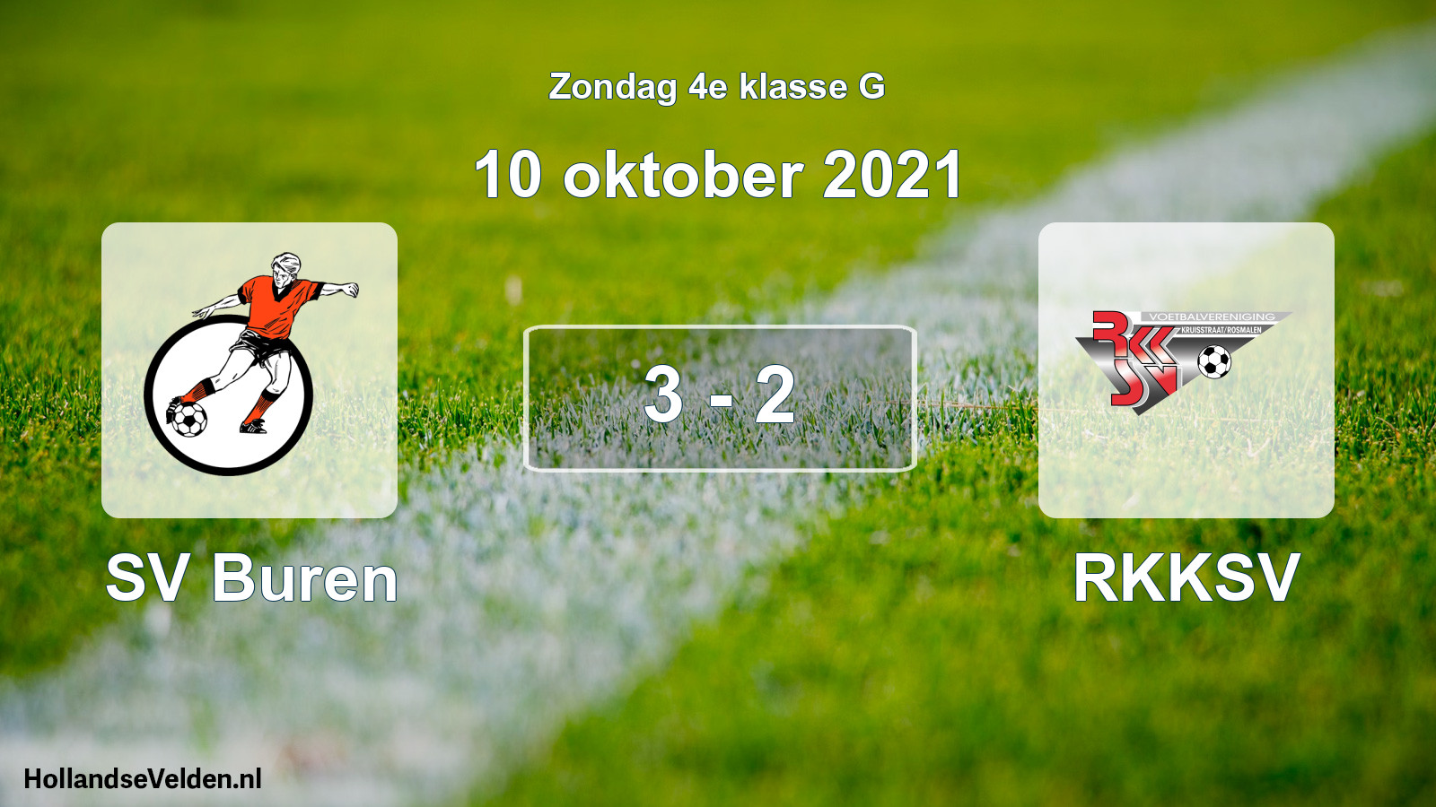Total number of matches played: SV Buren - RKKSV 3 - 2 (10 October 2021)