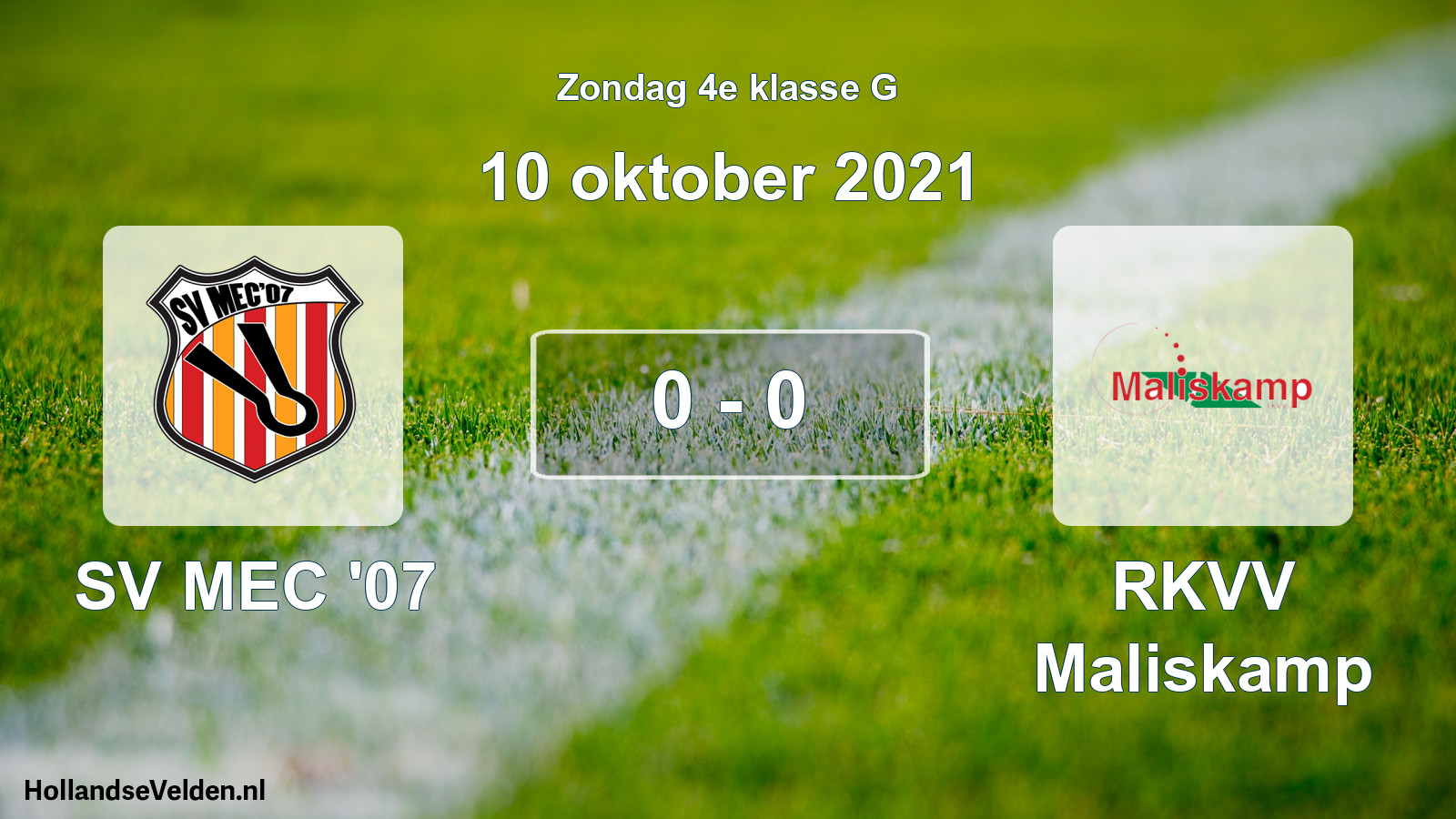 Total number of matches played: SV MEC '07 - RKVV Maliskamp 0 - 0 (10 October 2021)
