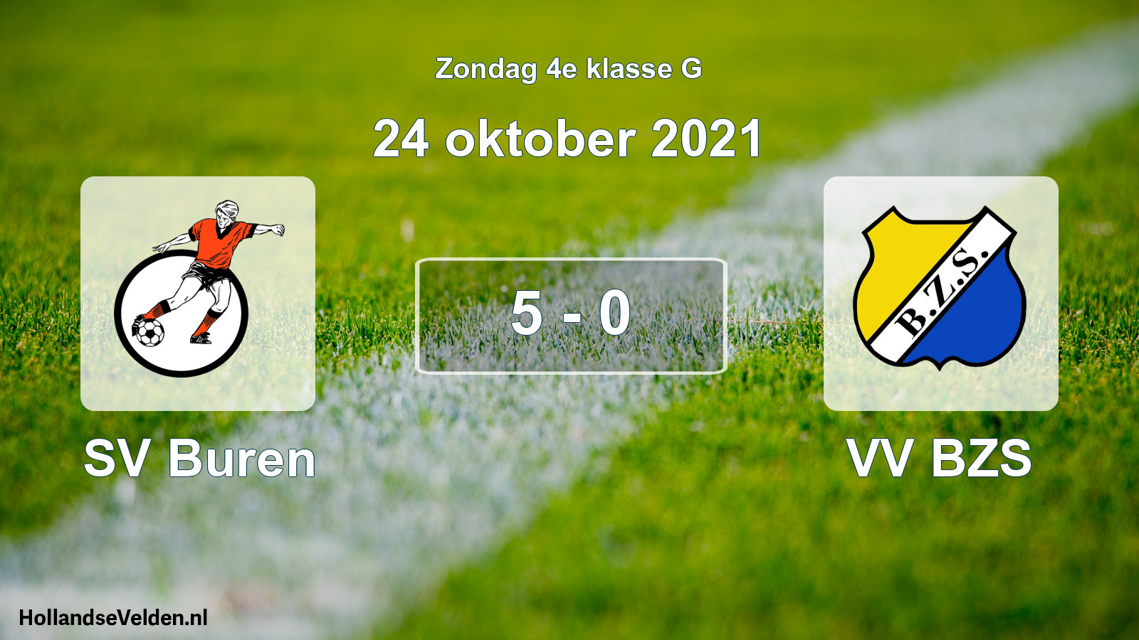 Total number of matches played: SV Buren - VV BZS 5 - 0 (24 October 2021)