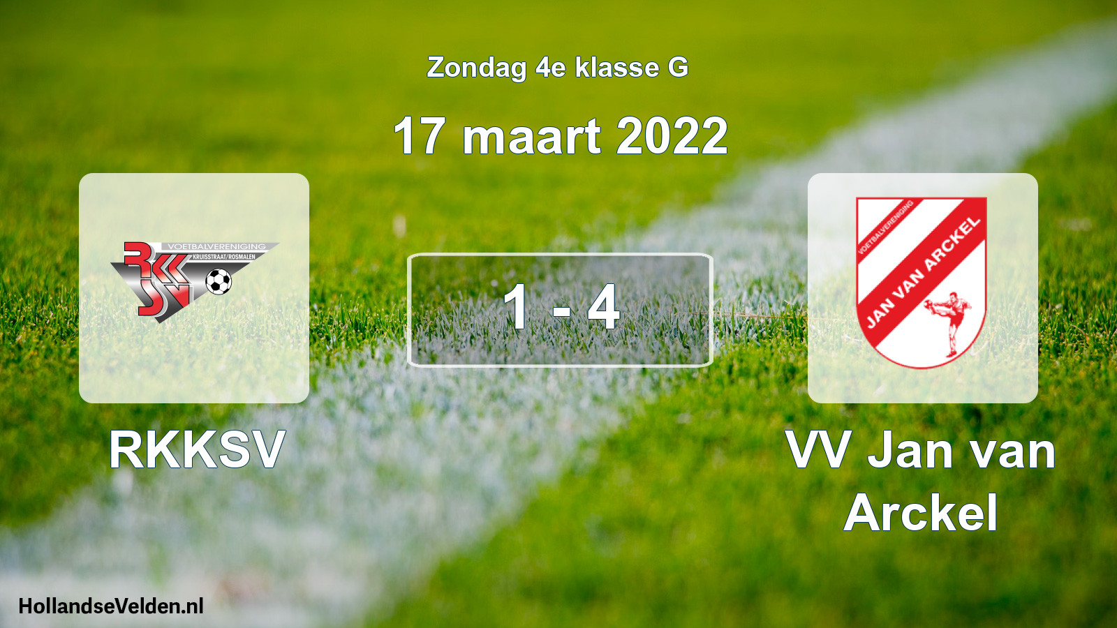 Total number of matches played: RKKSV - VV Jan van Arckel 1 - 4 (17 March 2022)