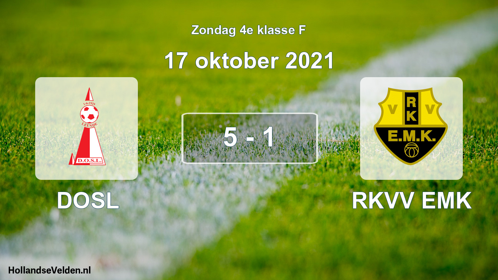 Total number of matches played: DOSL - RKVV EMK 5 - 1 (17 October 2021)
