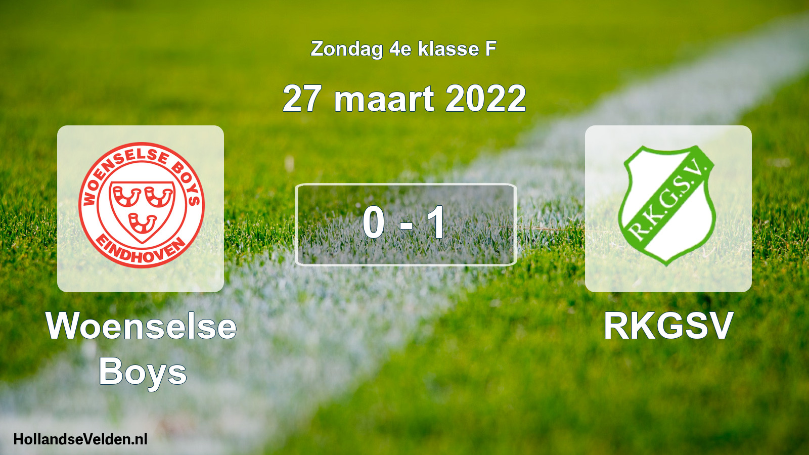 Total number of matches played: Woenselse Boys - RKGSV 0 - 1 (27 March 2022)