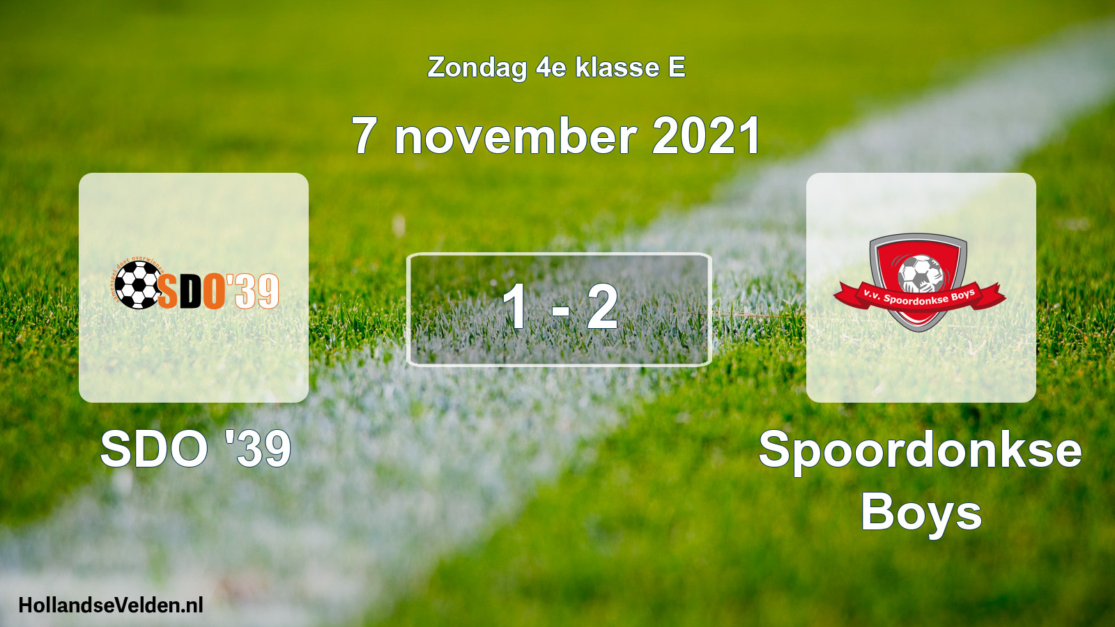 Total number of matches played: SDO '39 - Spoordonkse Boys 1 - 2 (7 November 2021)