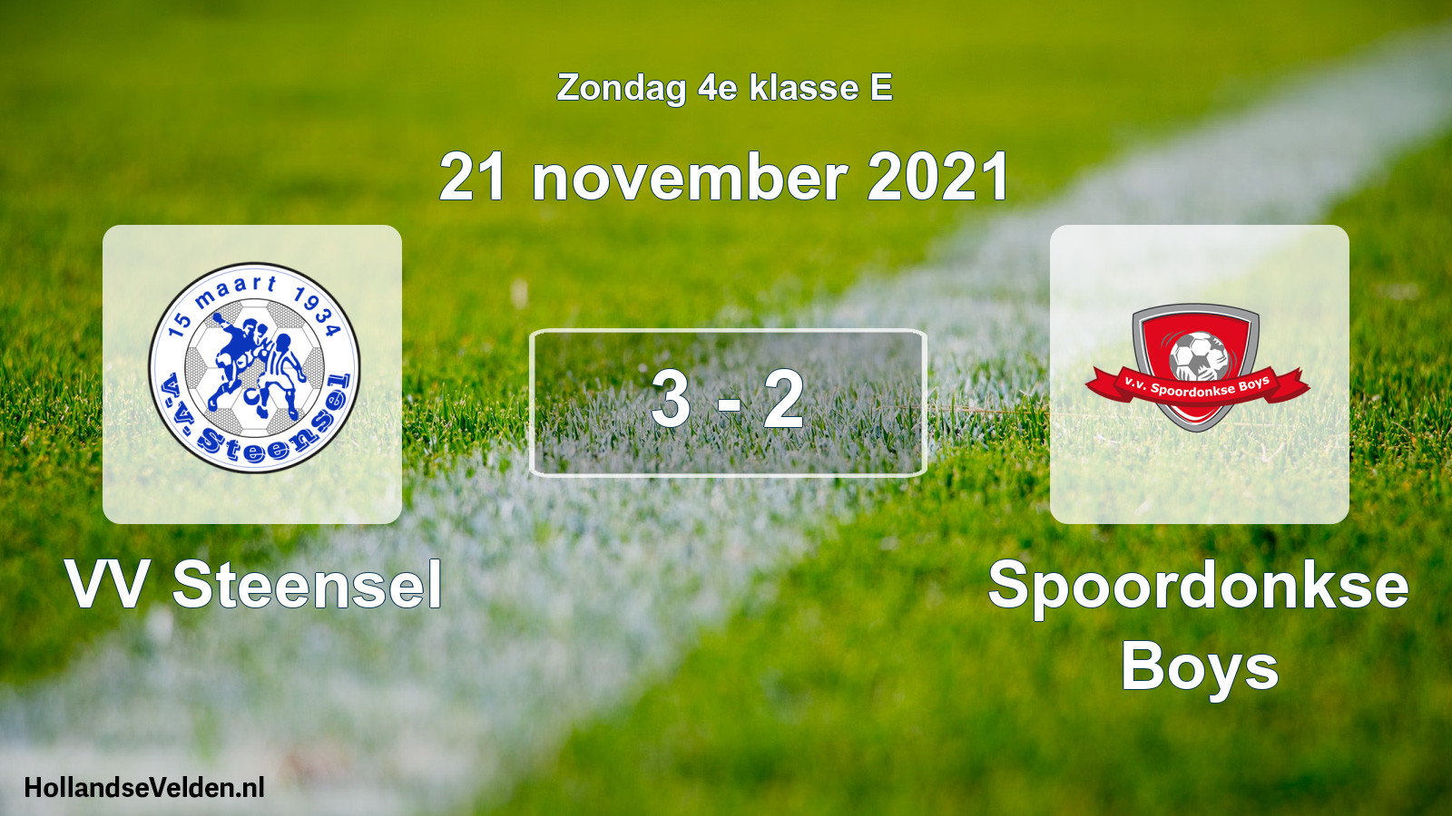 Total number of matches played: VV Steensel - Spoordonkse Boys 3 - 2 (21 November 2021)