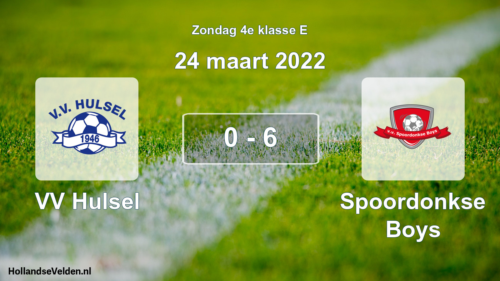 Total number of matches played: VV Hulsel - Spoordonkse Boys 0 - 6 (24 March 2022)