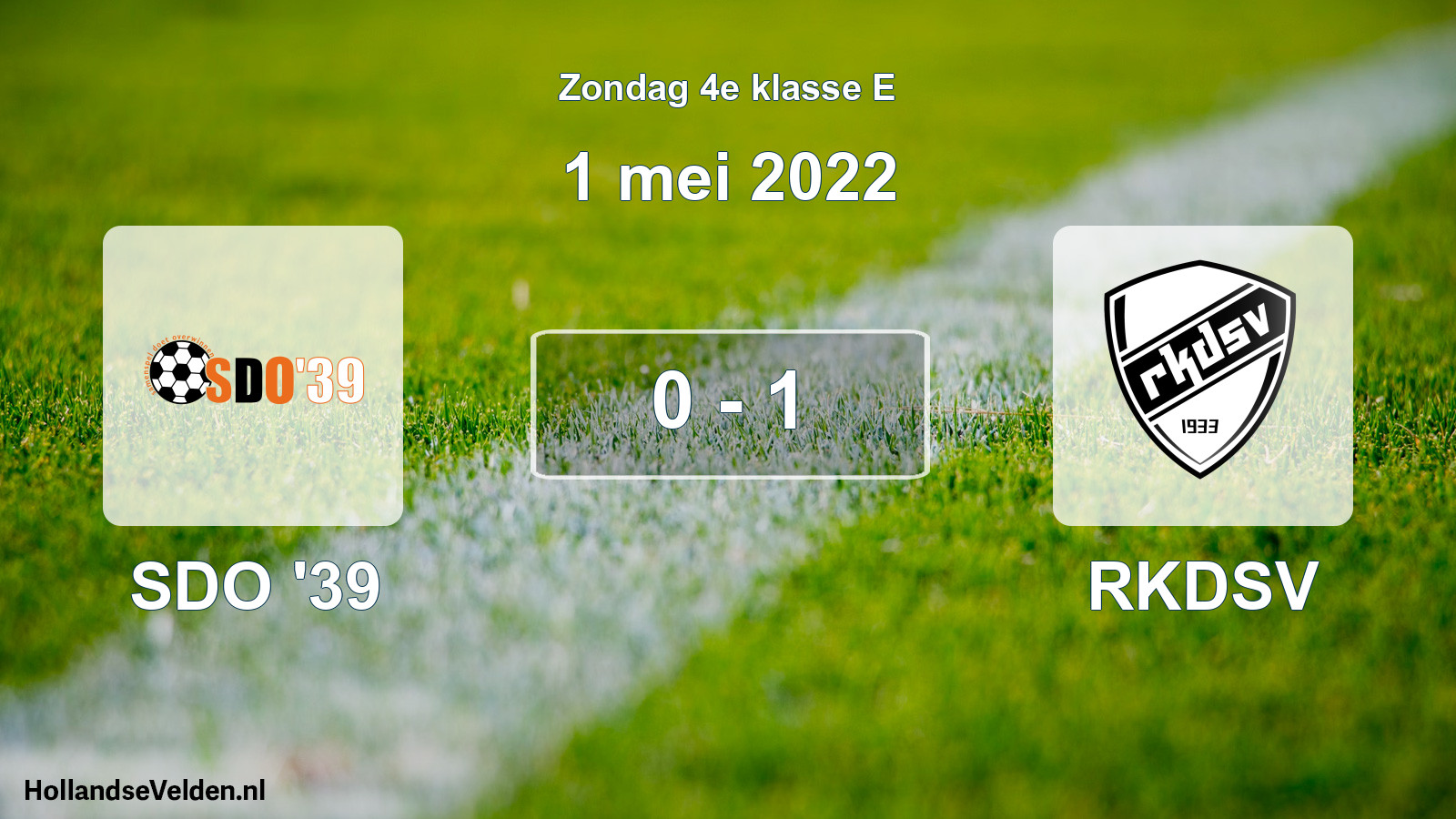 Total number of matches played: SDO '39 - RKDSV 0 - 1 (1 May 2022)