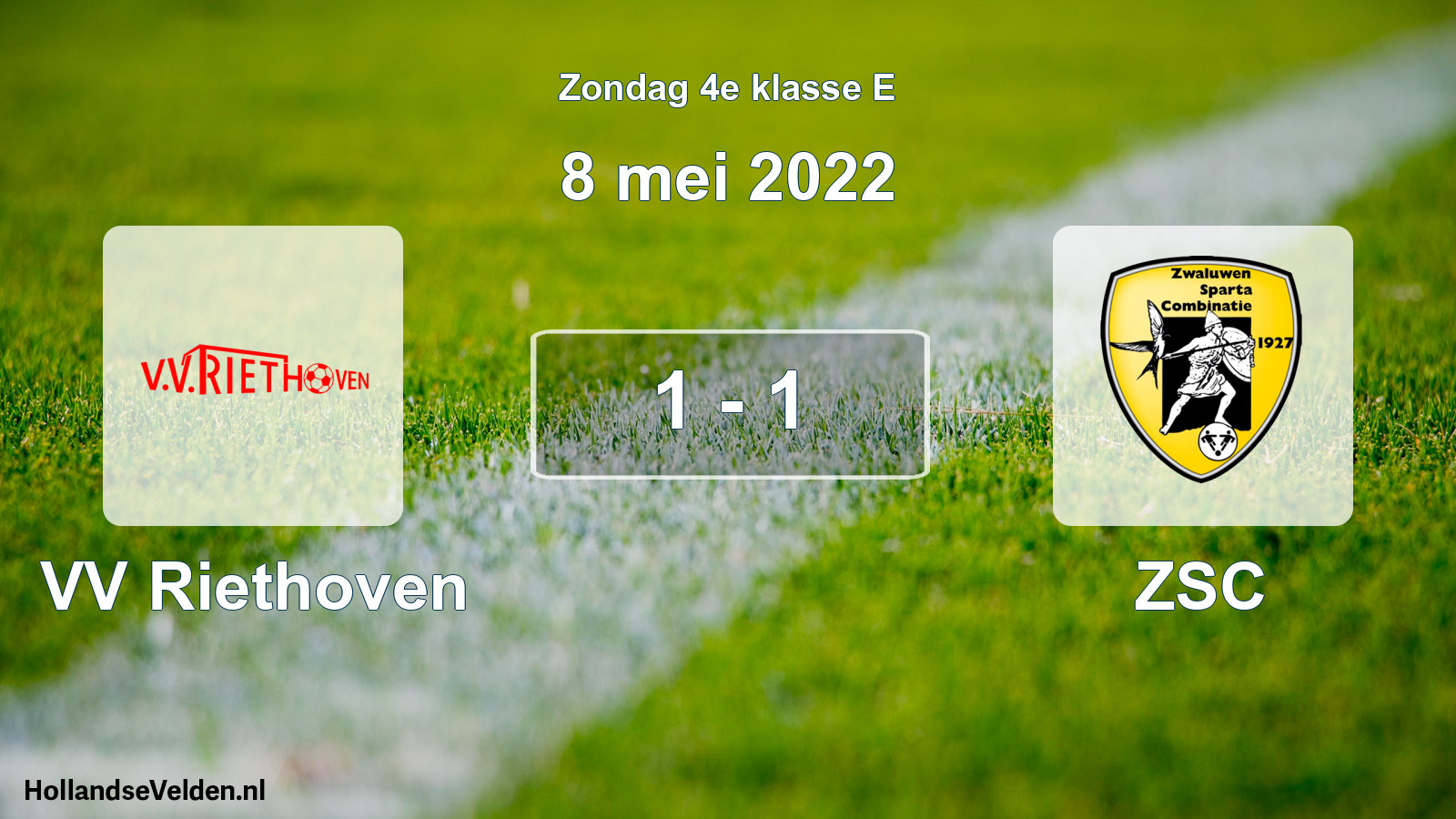 Total number of matches played: VV Riethoven - ZSC 1 - 1 (8 May 2022)