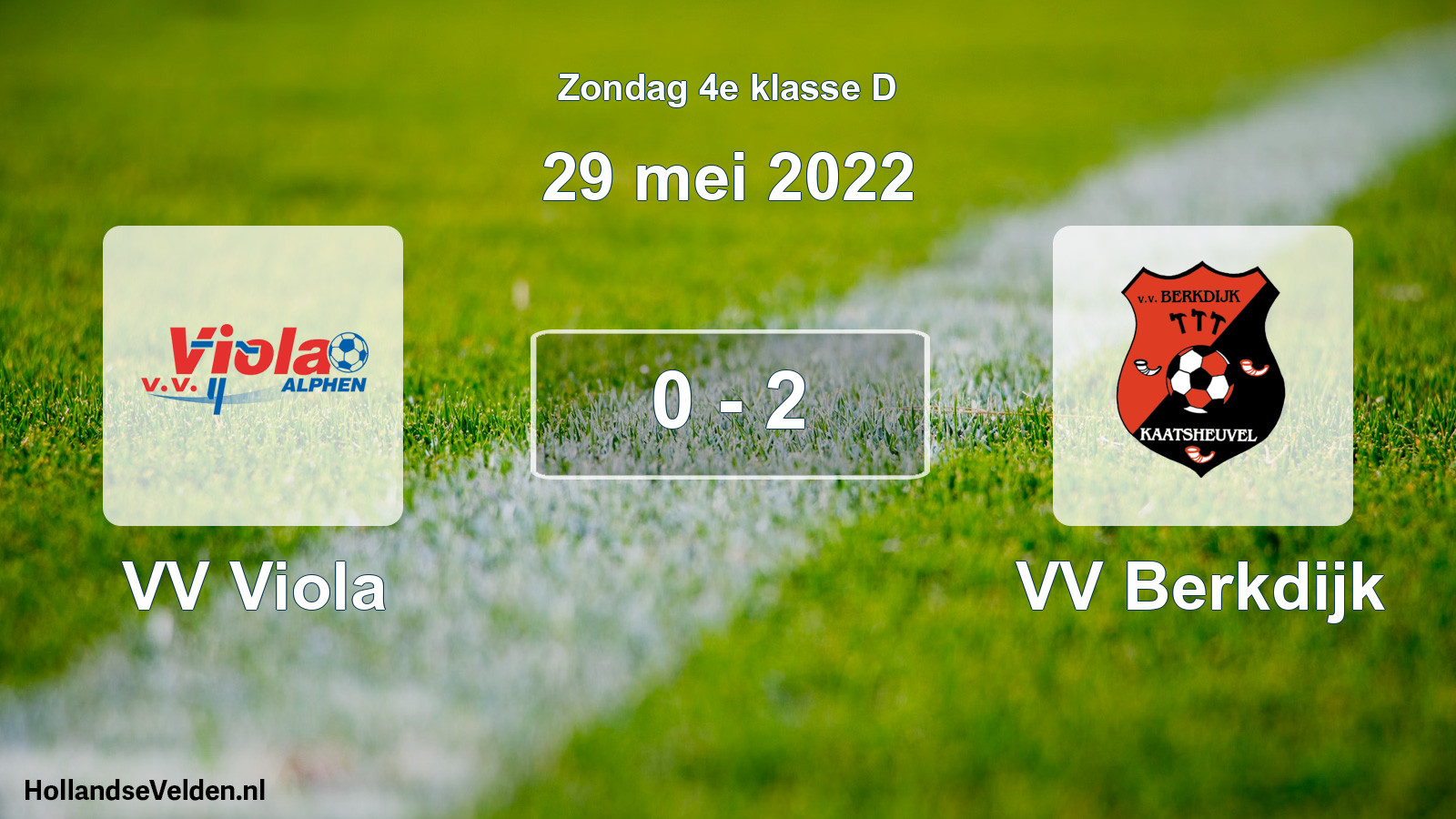Total number of matches played: VV Viola - VV Berkdijk 0 - 2 (29 May 2022)