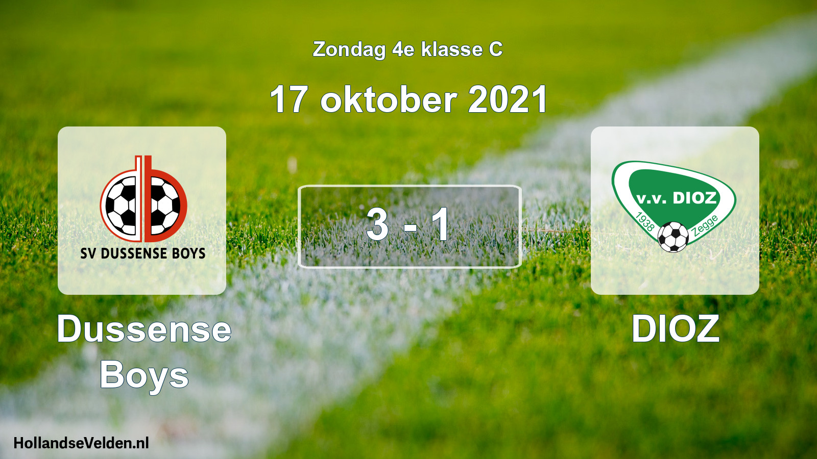 Total number of matches played: Dussense Boys - DIOZ 3 - 1 (17 October 2021)