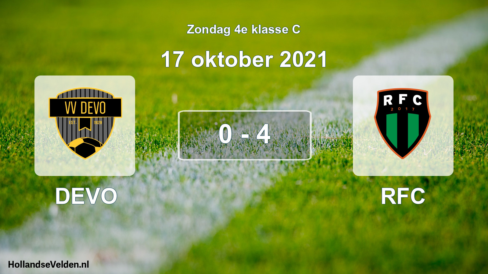 Total number of matches played: DEVO - RFC 0 - 4 (17 October 2021)