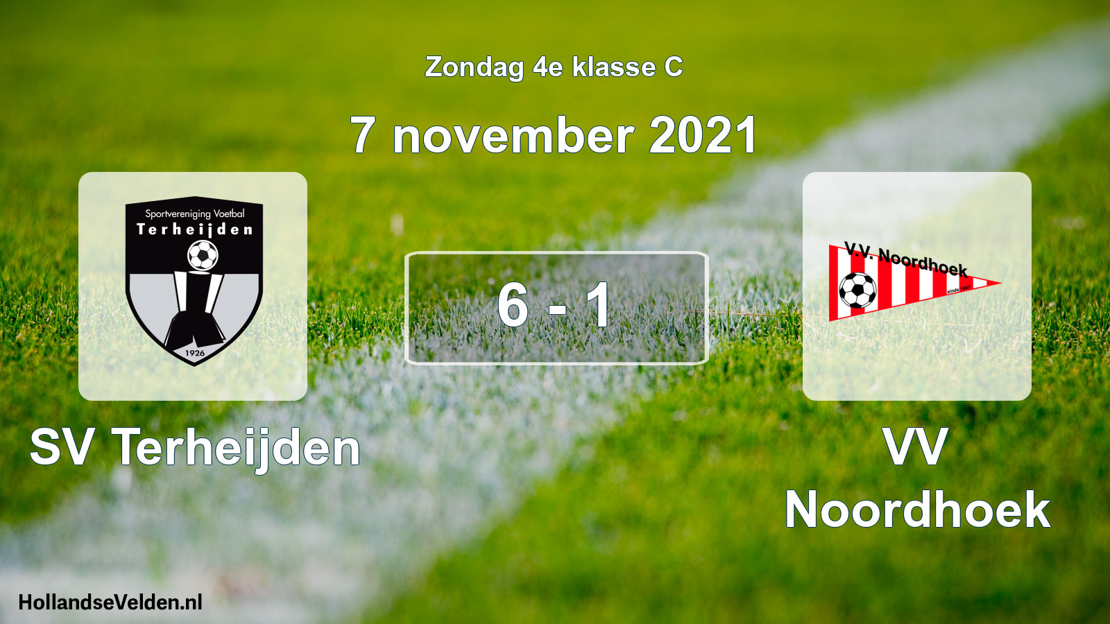 Total number of matches played: SV Terheijden - VV Noordhoek 6 - 1 (7 November 2021)