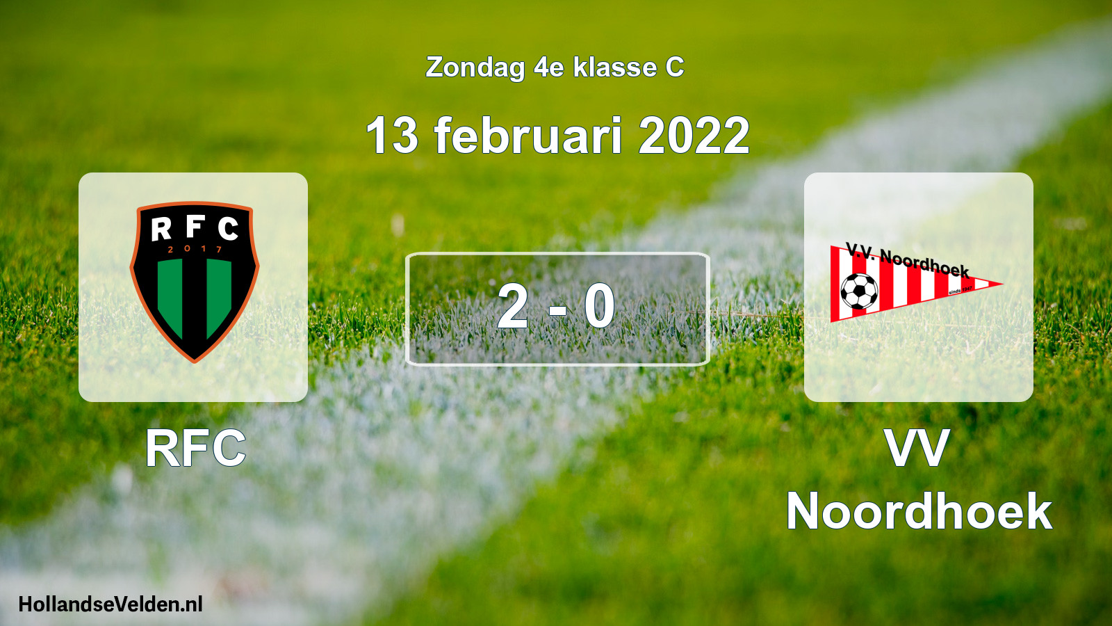 Total number of matches played: RFC - VV Noordhoek 2 - 0 (13 February 2022)