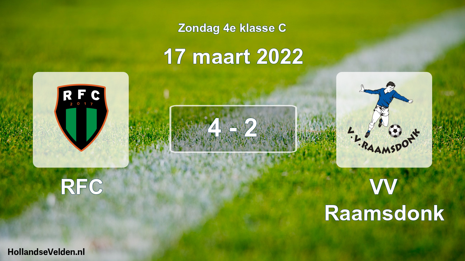 Total number of matches played: RFC - VV Raamsdonk 4 - 2 (17 March 2022)