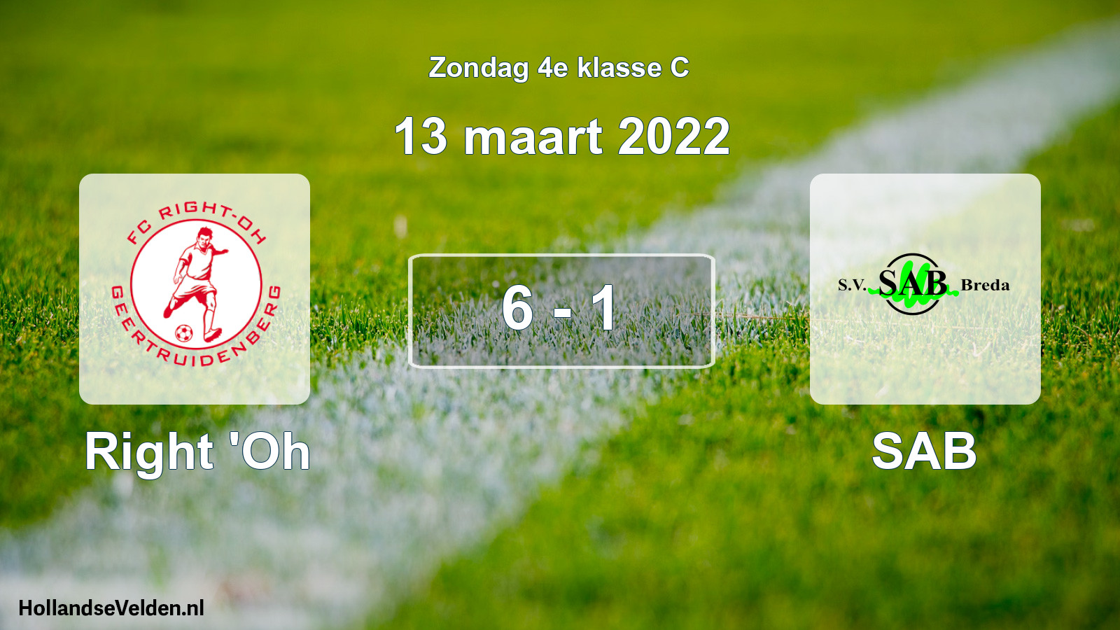 Total number of matches played: Right 'Oh - SAB 6 - 1 (13 March 2022)