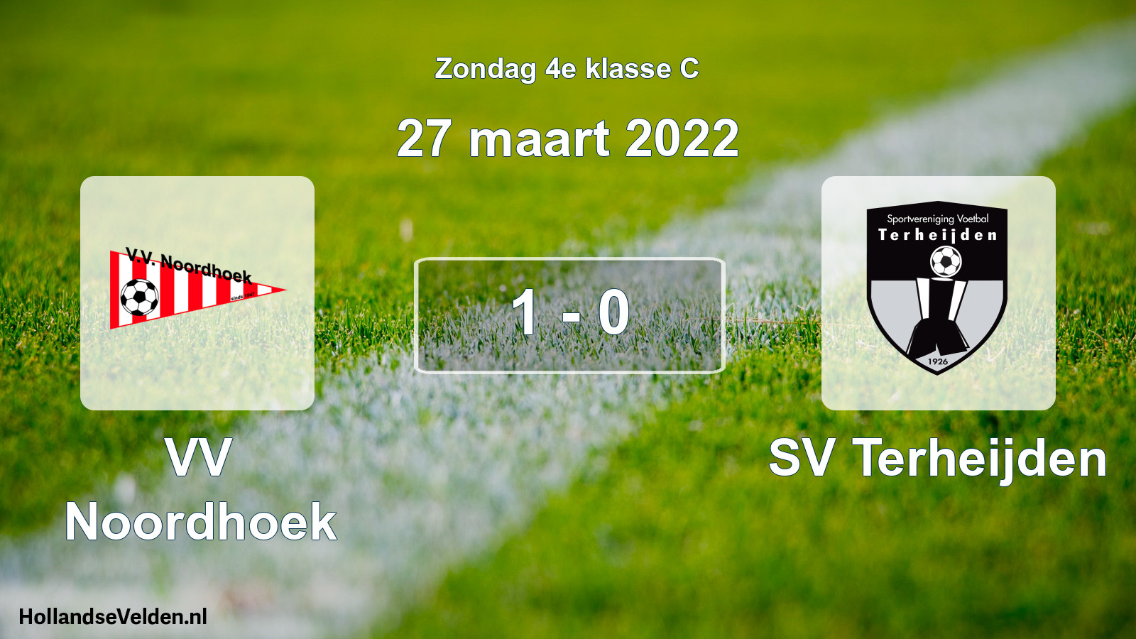 Total number of matches played: VV Noordhoek - SV Terheijden 1 - 0 (27 March 2022)