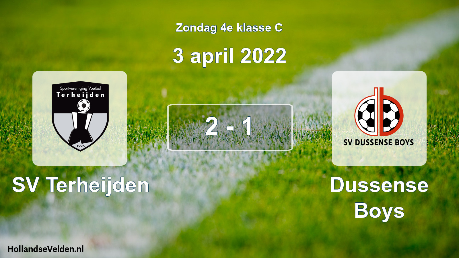 Total number of matches played: SV Terheijden - Dussense Boys 2 - 1 (3 April 2022)