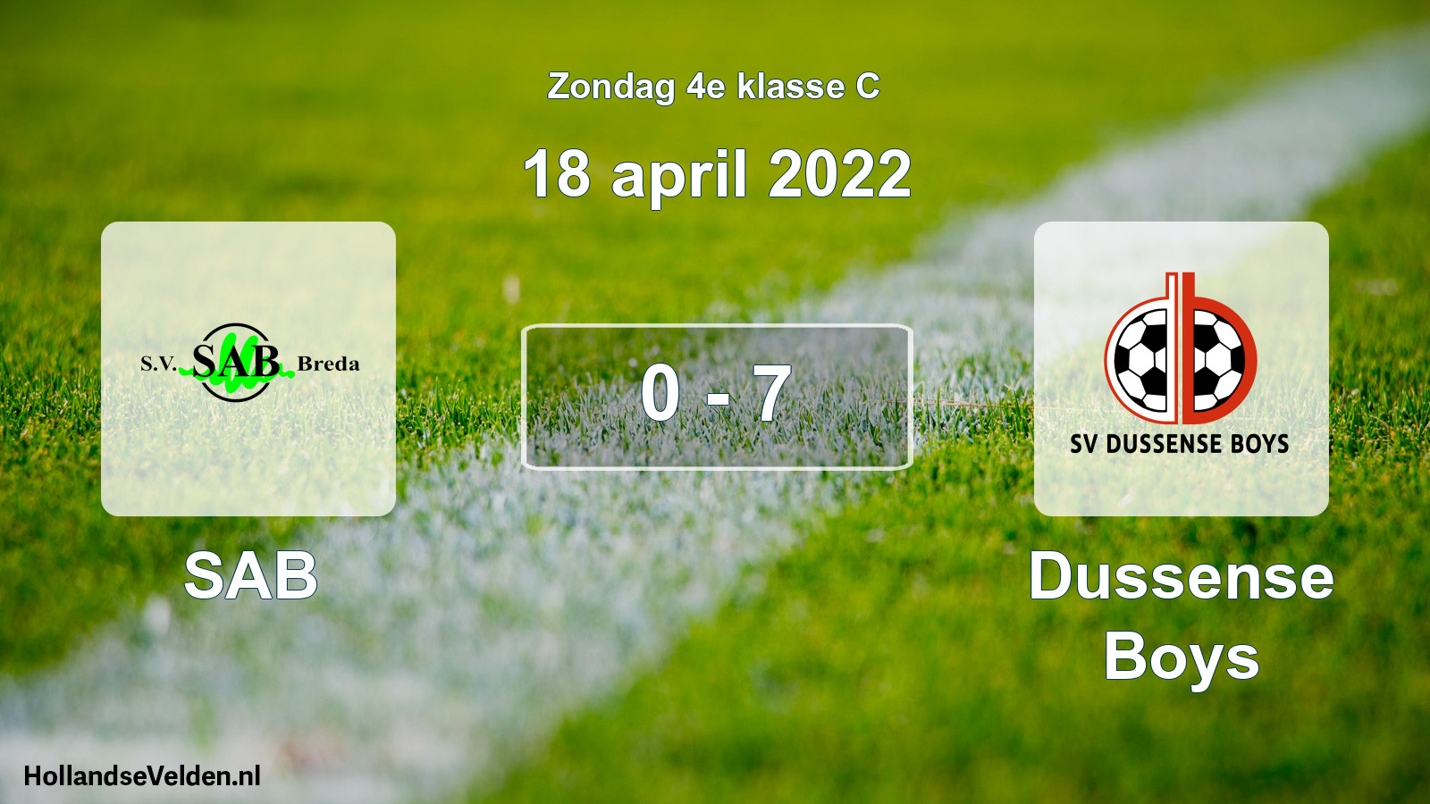Total number of matches played: SAB - Dussense Boys 0 - 7 (18 April 2022)