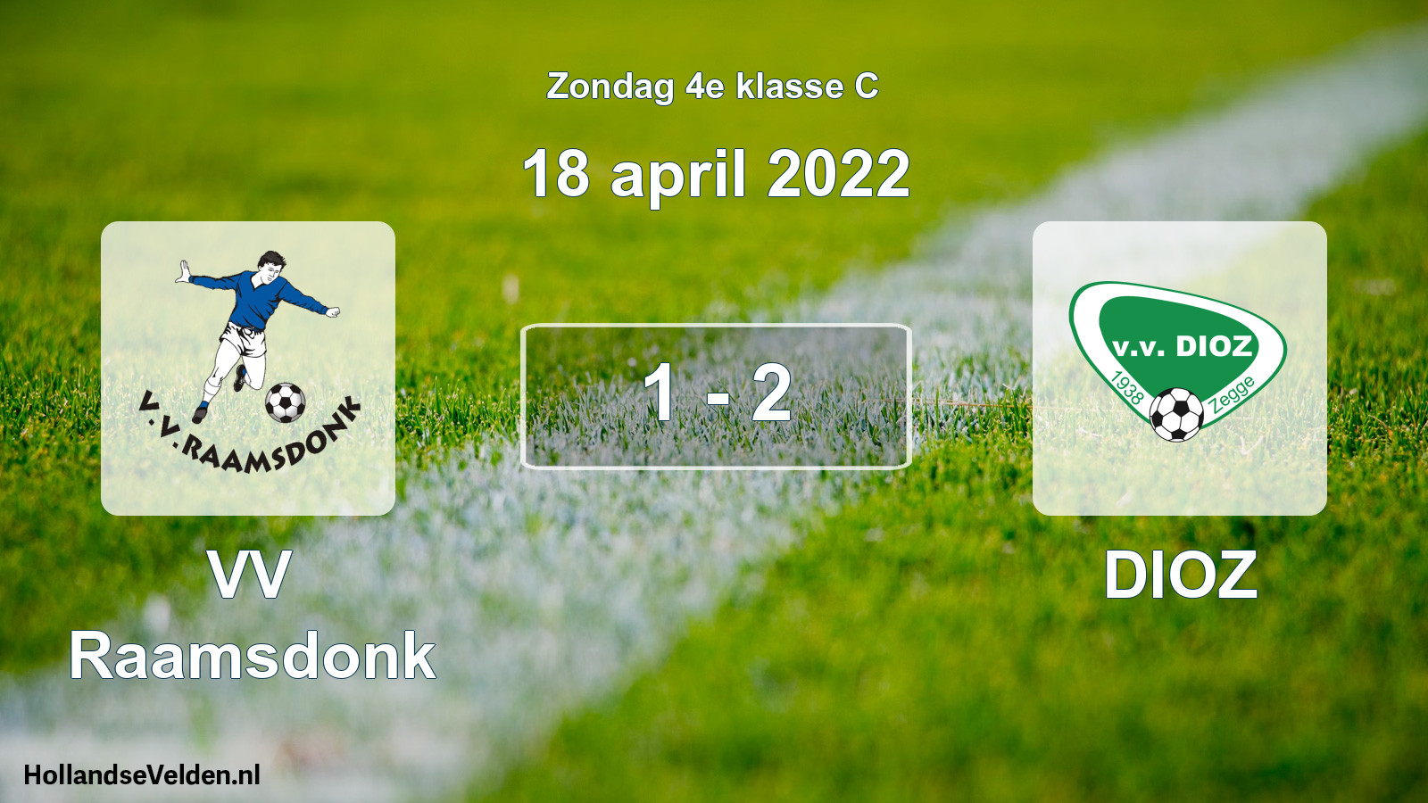 Total number of matches played: VV Raamsdonk - DIOZ 1 - 2 (18 April 2022)