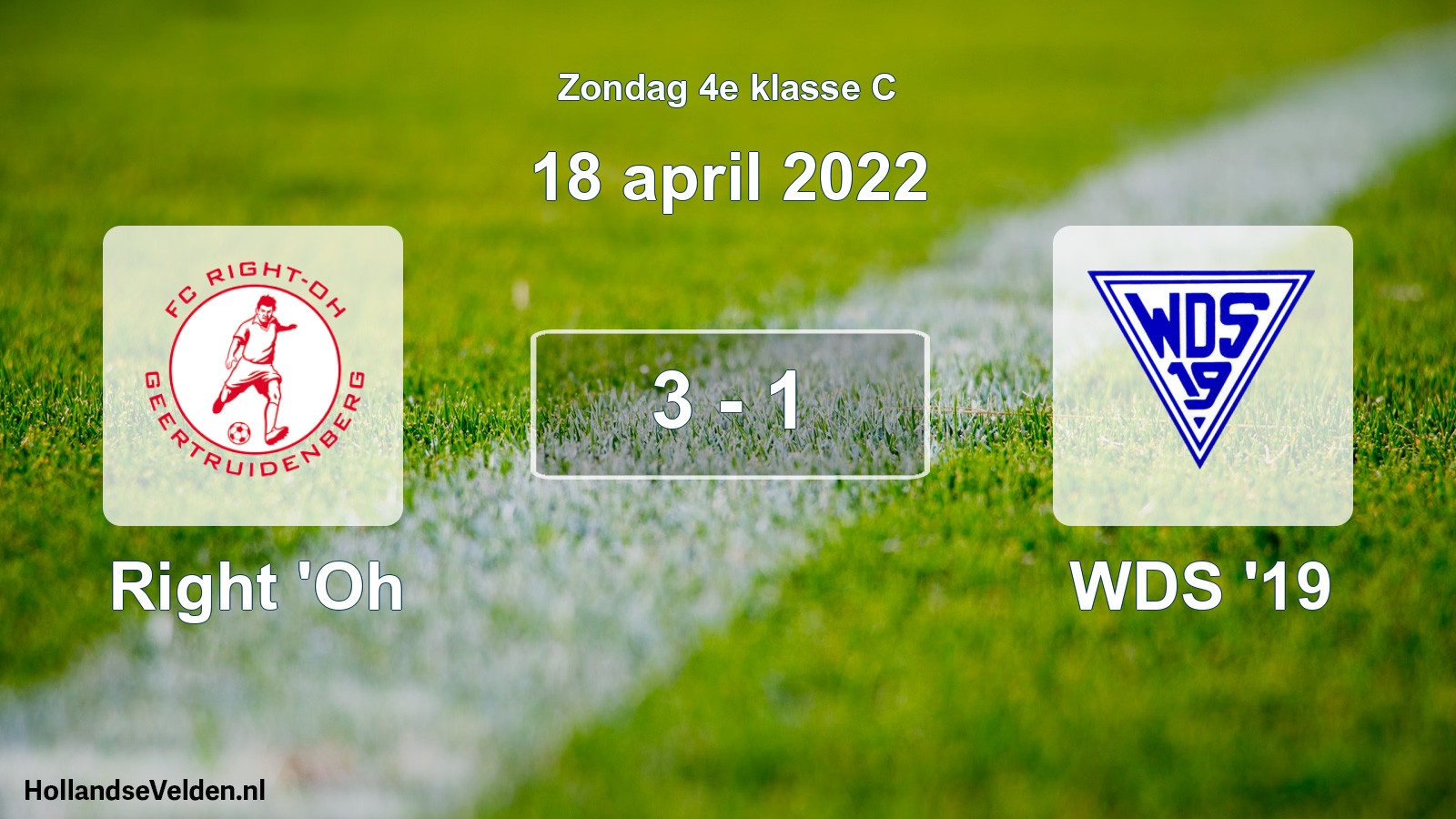 Total number of matches played: Right 'Oh - WDS '19 3 - 1 (18 April 2022)