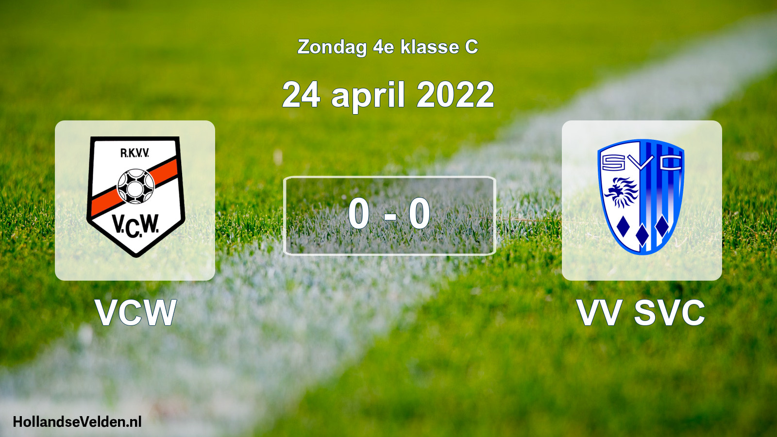 Total number of matches played: VCW - VV SVC 0 - 0 (24 April 2022)