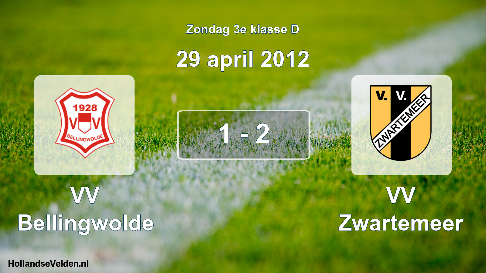 Total number of matches played: VV Bellingwolde - VV Zwartemeer 1 - 2 (29 April 2012)