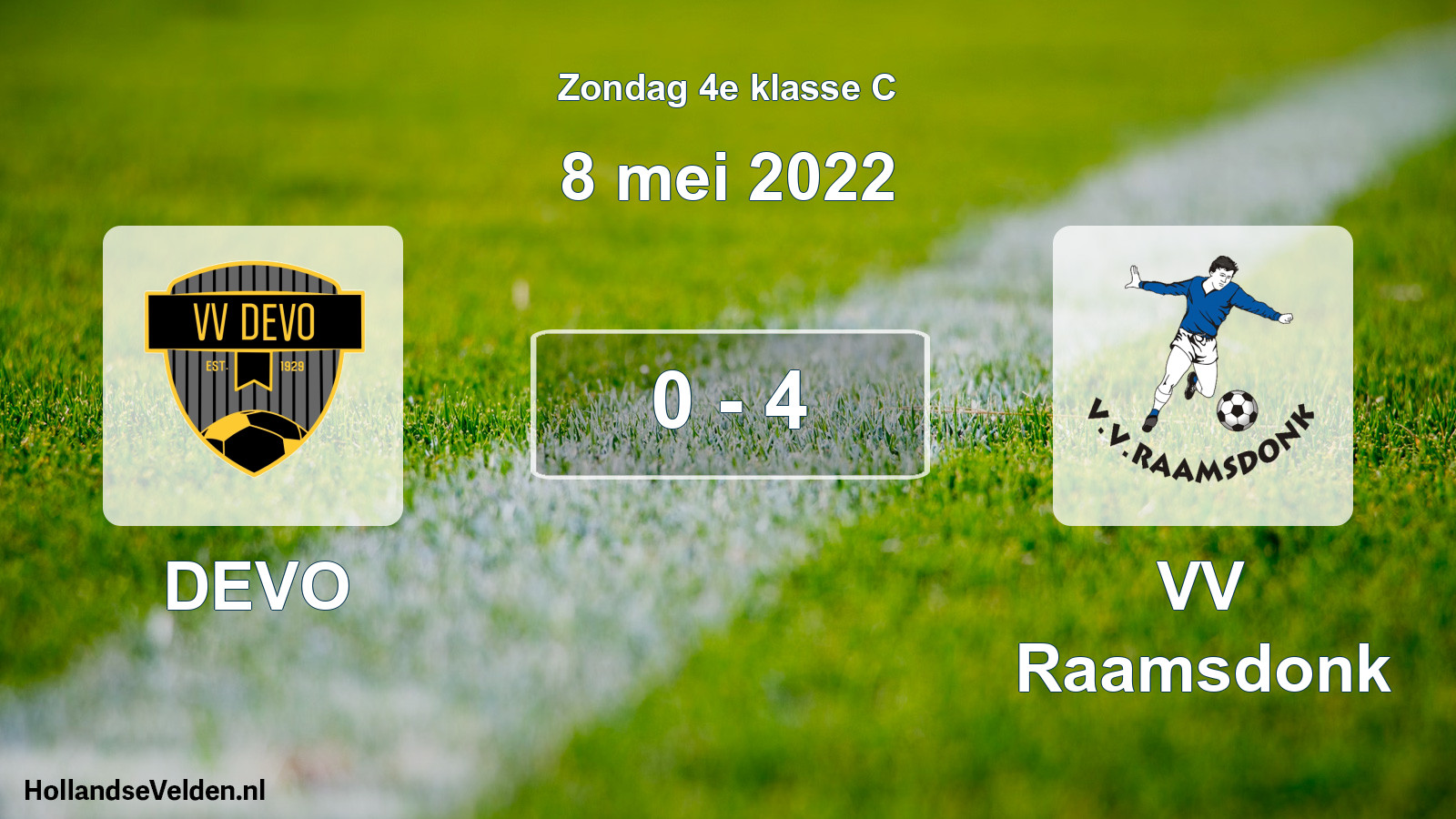 Total number of matches played: DEVO - VV Raamsdonk 0 - 4 (8 May 2022)