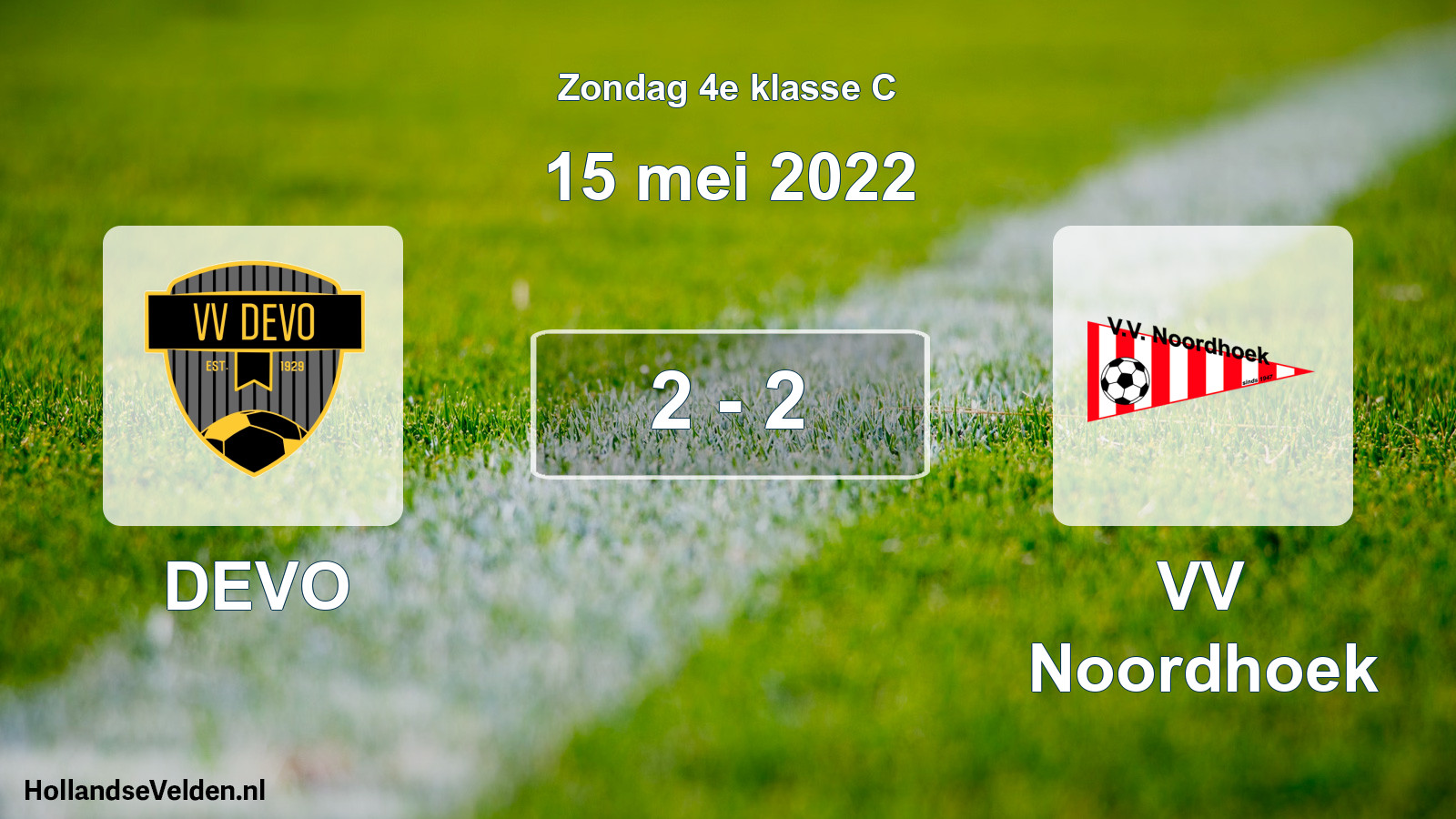 Total number of matches played: DEVO - VV Noordhoek 2 - 2 (15 May 2022)