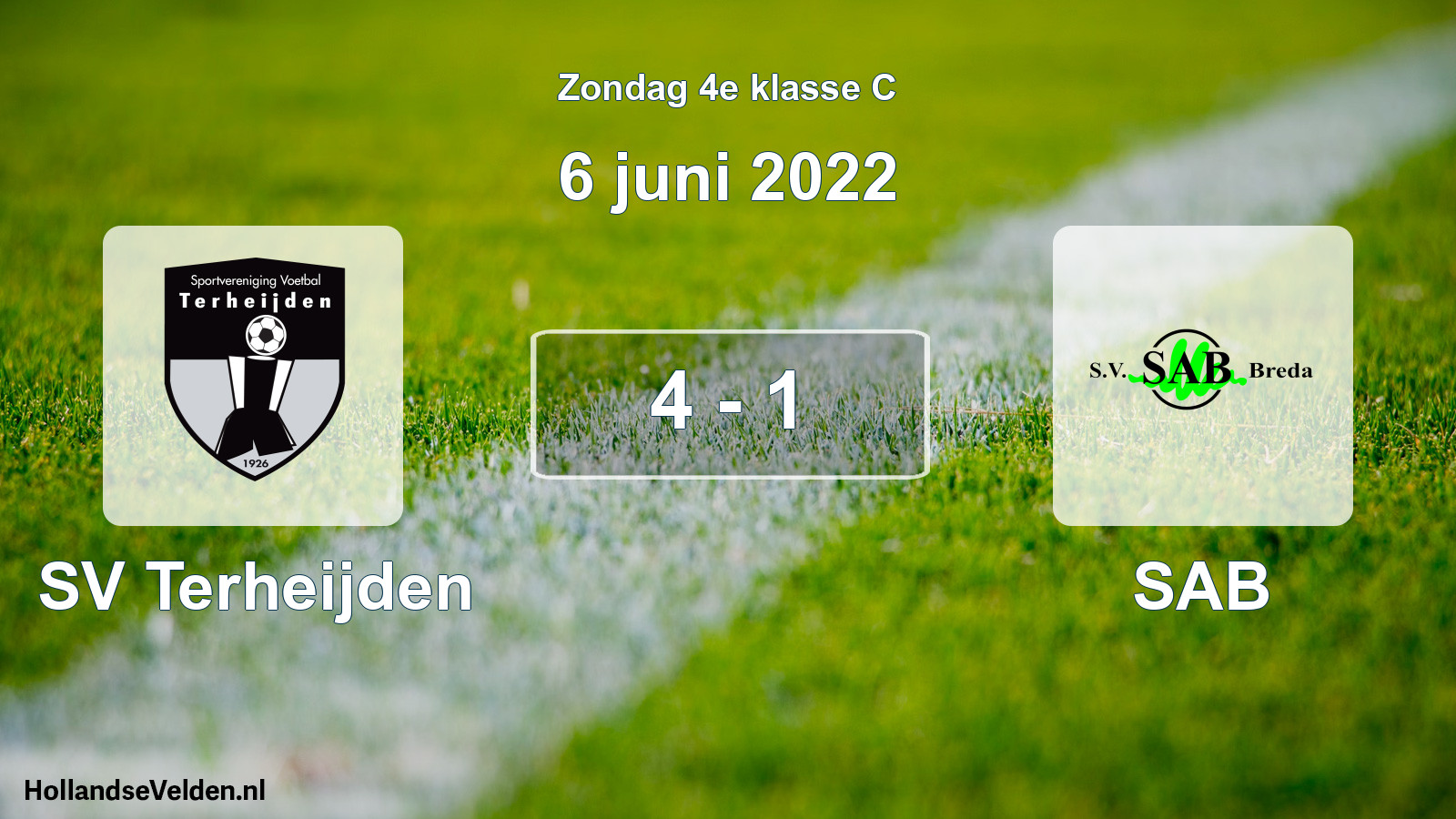Total number of matches played: SV Terheijden - SAB 4 - 1 (6 June 2022)