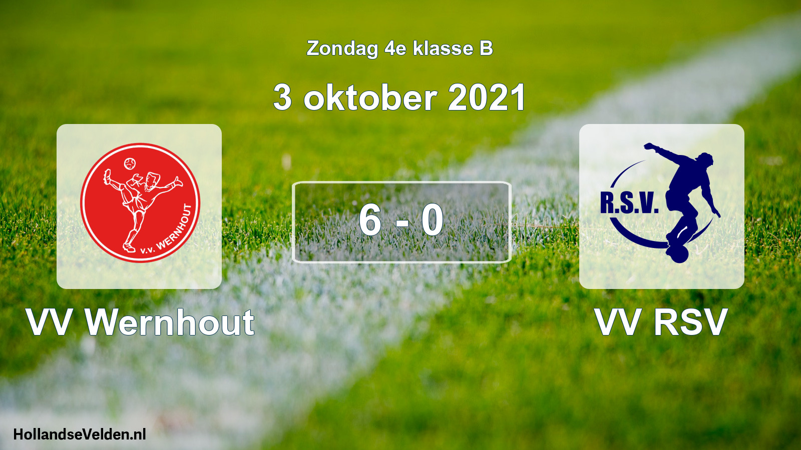 Total number of matches played: VV Wernhout - VV RSV 6 - 0 (3 October 2021)
