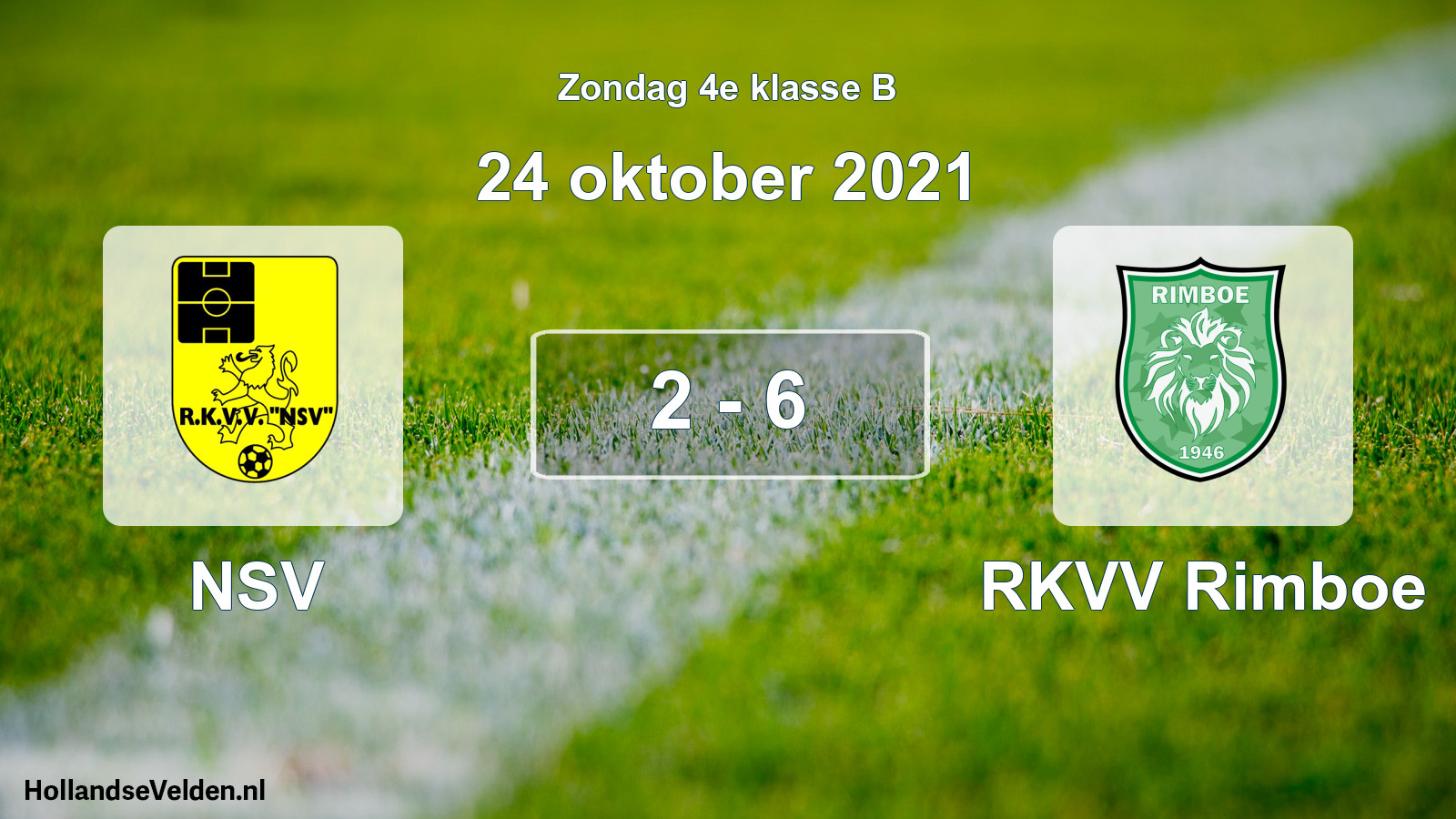 Total number of matches played: NSV - RKVV Rimboe 2 - 6 (24 October 2021)
