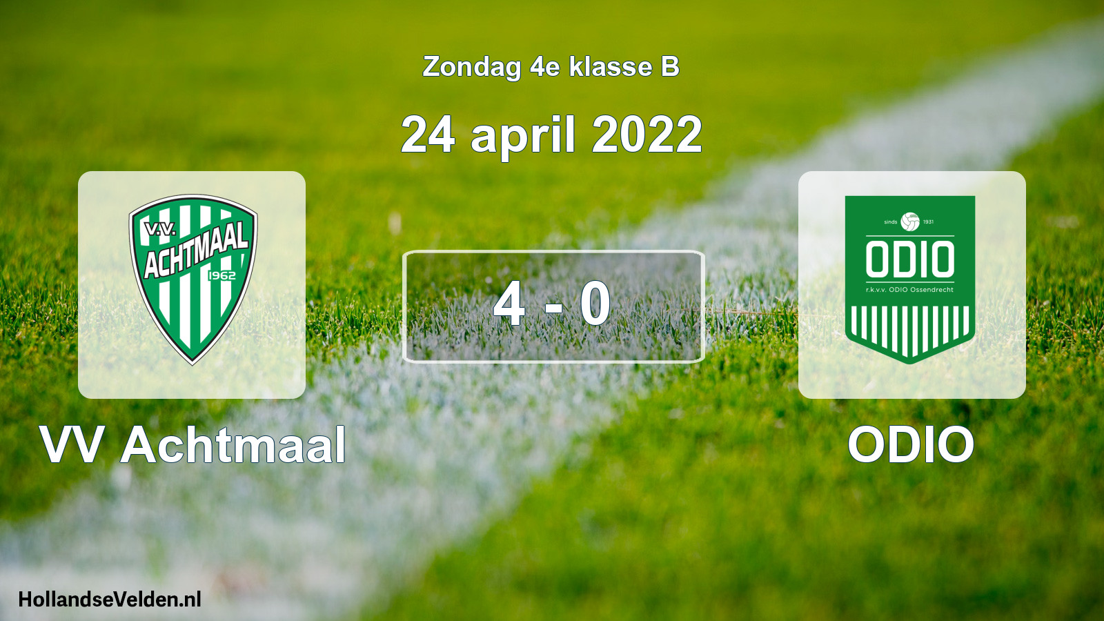 Total number of matches played: VV Achtmaal - ODIO 4 - 0 (24 April 2022)