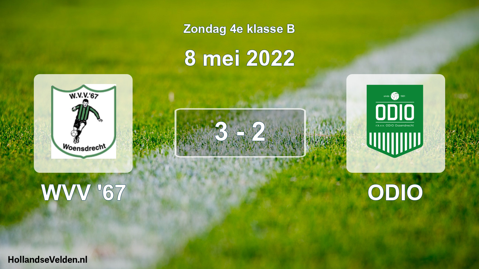 Total number of matches played: WVV '67 - ODIO 3 - 2 (8 May 2022)