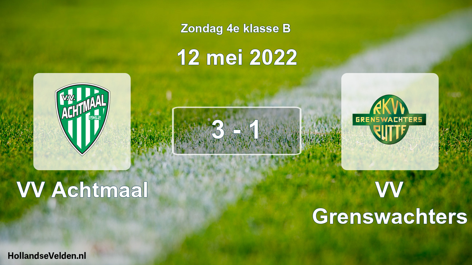 Total number of matches played: VV Achtmaal - VV Grenswachters 3 - 1 (12 May 2022)