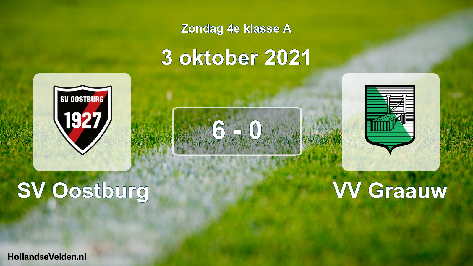Total number of matches played: SV Oostburg - VV Graauw 6 - 0 (3 October 2021)