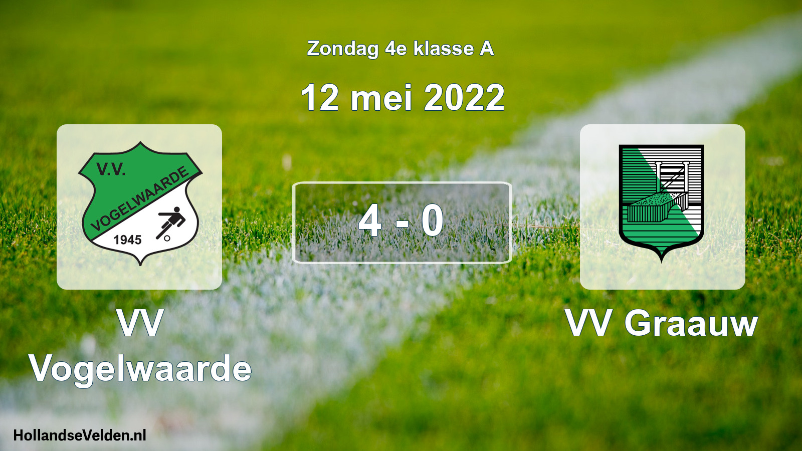 Total number of matches played: VV Vogelwaarde - VV Graauw 4 - 0 (12 May 2022)