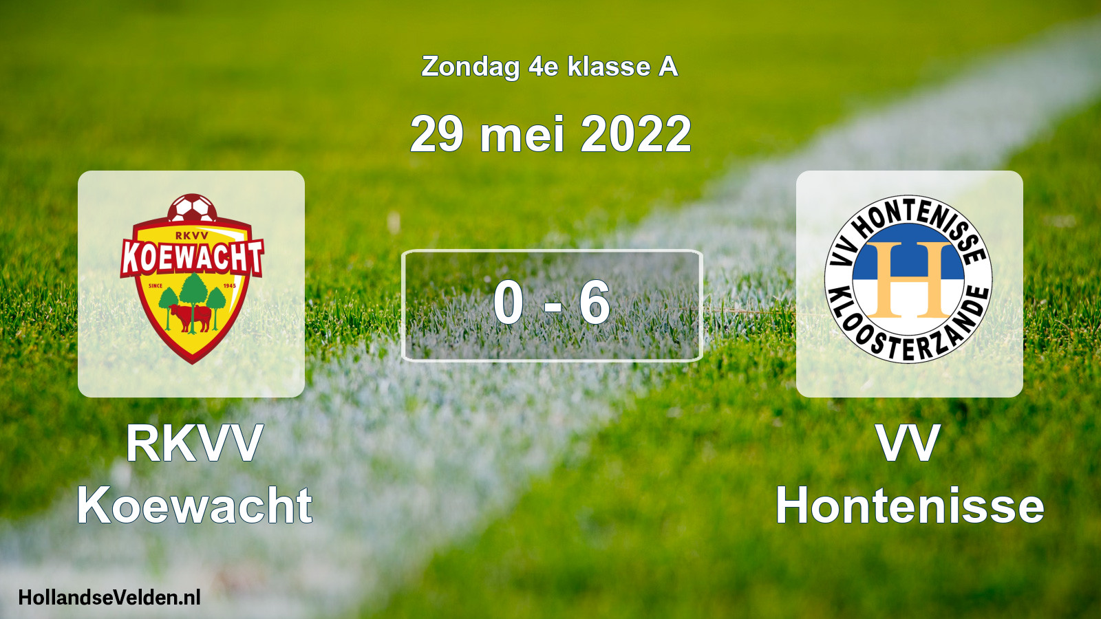 Total number of matches played: RKVV Koewacht - VV Hontenisse 0 - 6 (29 May 2022)