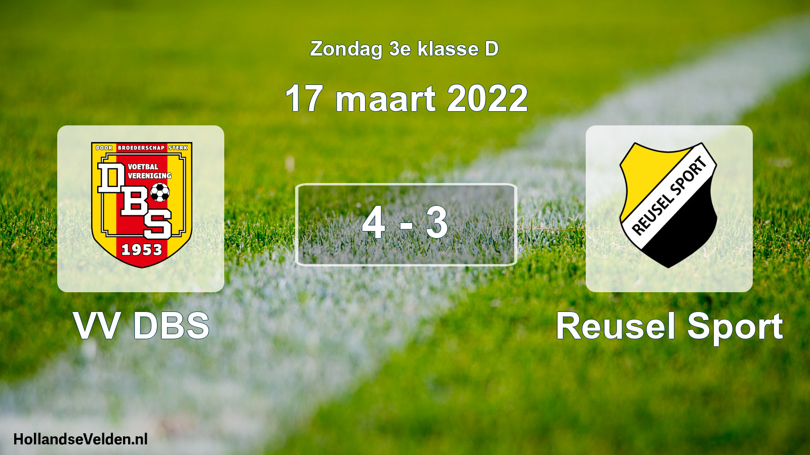 Total number of matches played: VV DBS - Reusel Sport 4 - 3 (17 March 2022)