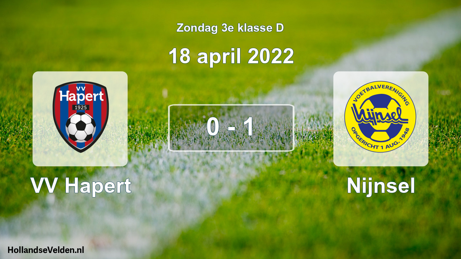 Total number of matches played: VV Hapert - Nijnsel 0 - 1 (18 April 2022)