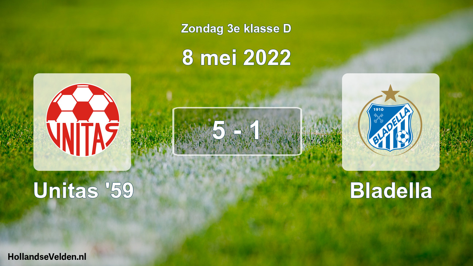 Total number of matches played: Unitas '59 - Bladella 5 - 1 (8 May 2022)