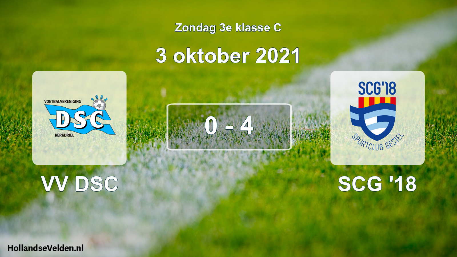 Total number of matches played: VV DSC - SCG '18 0 - 4 (3 October 2021)