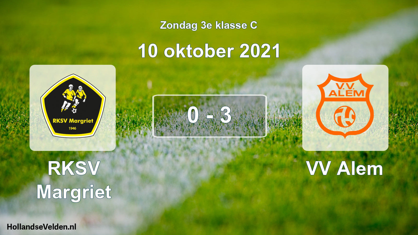 Total number of matches played: RKSV Margriet - VV Alem 0 - 3 (10 October 2021)