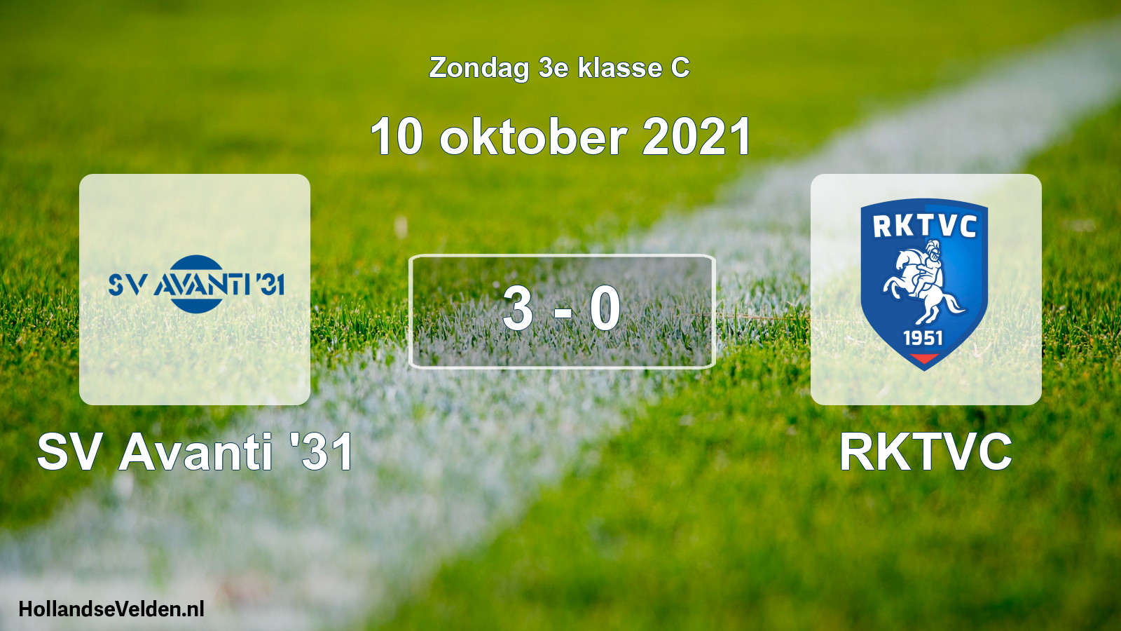 Total number of matches played: SV Avanti '31 - RKTVC 3 - 0 (10 October 2021)